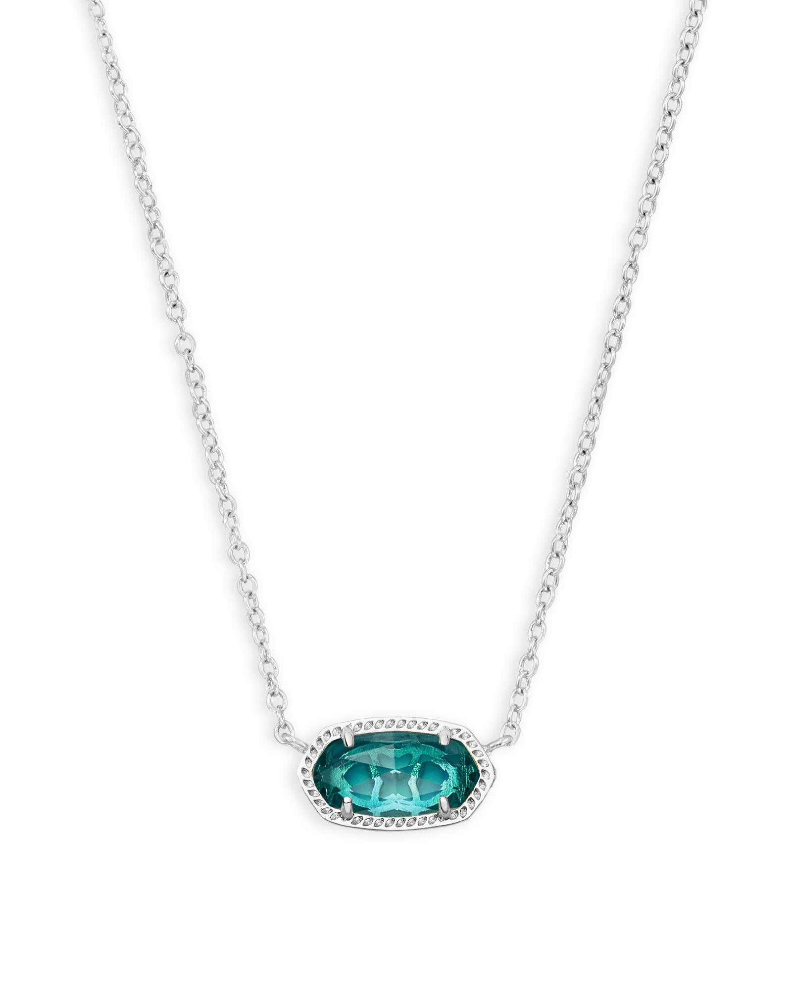 Kendra Scott Elisa Pendant Necklace Silver London Blue – Fruit of the