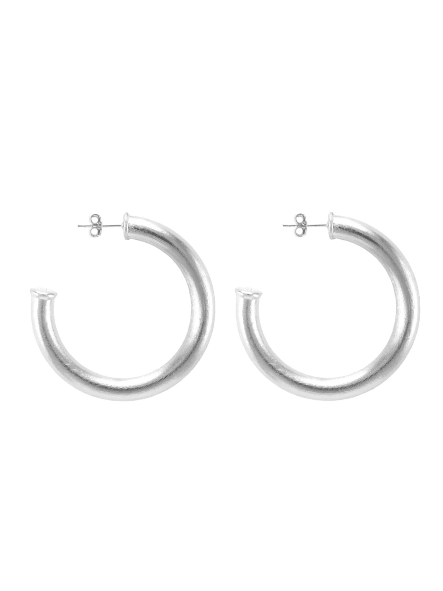 Shelia Fajl Chantal Hoops Silver 1.75" – Fruit of the Vine Boutique