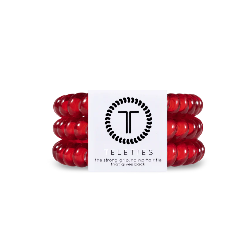Teleties Small Hair Ties - Scarlet Red