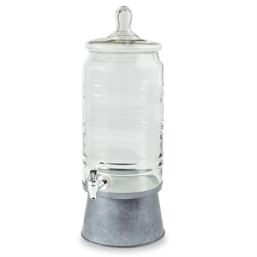 Tin and Glass Drink Dispenser - Fruit of the Vine