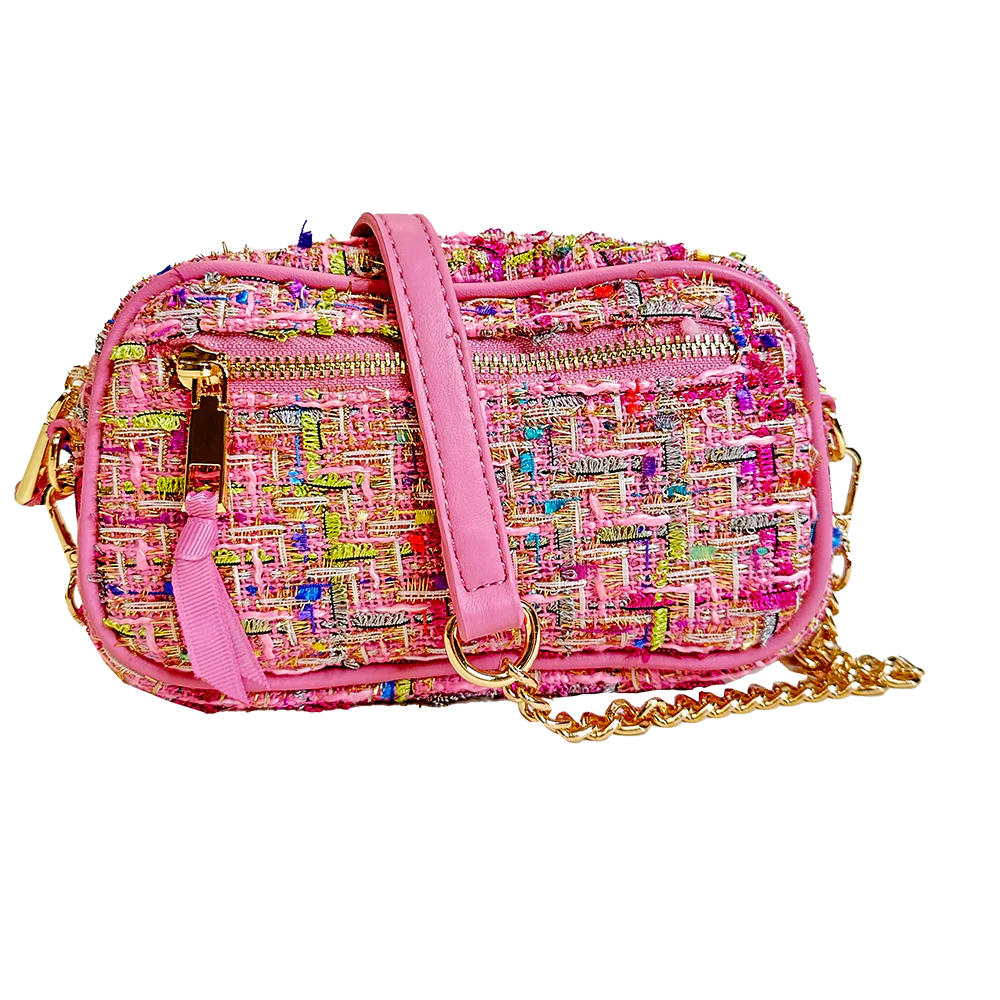 Pink Taylor Tweed Camera Bag
