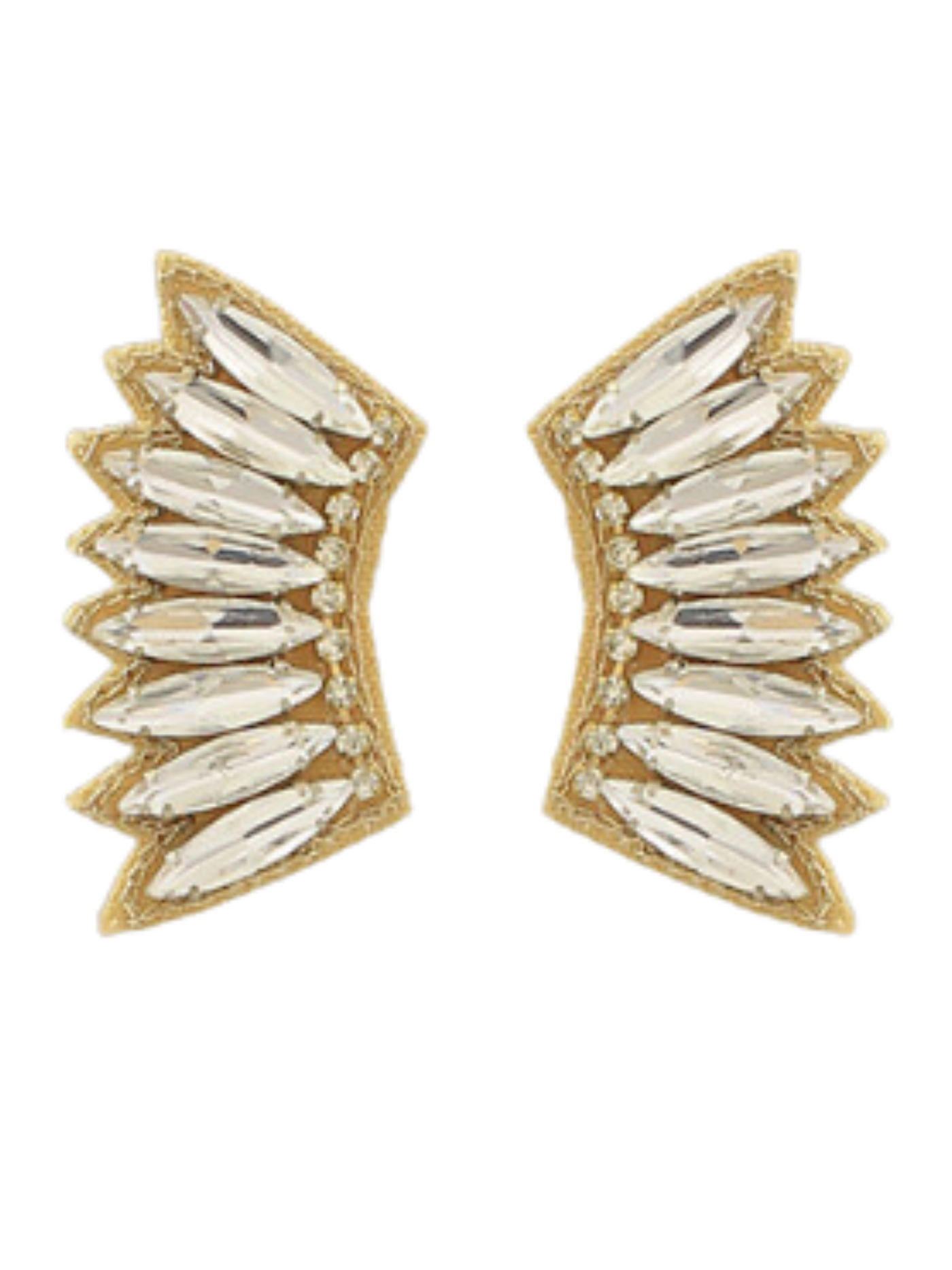 Clear Marquise Wing Earrings