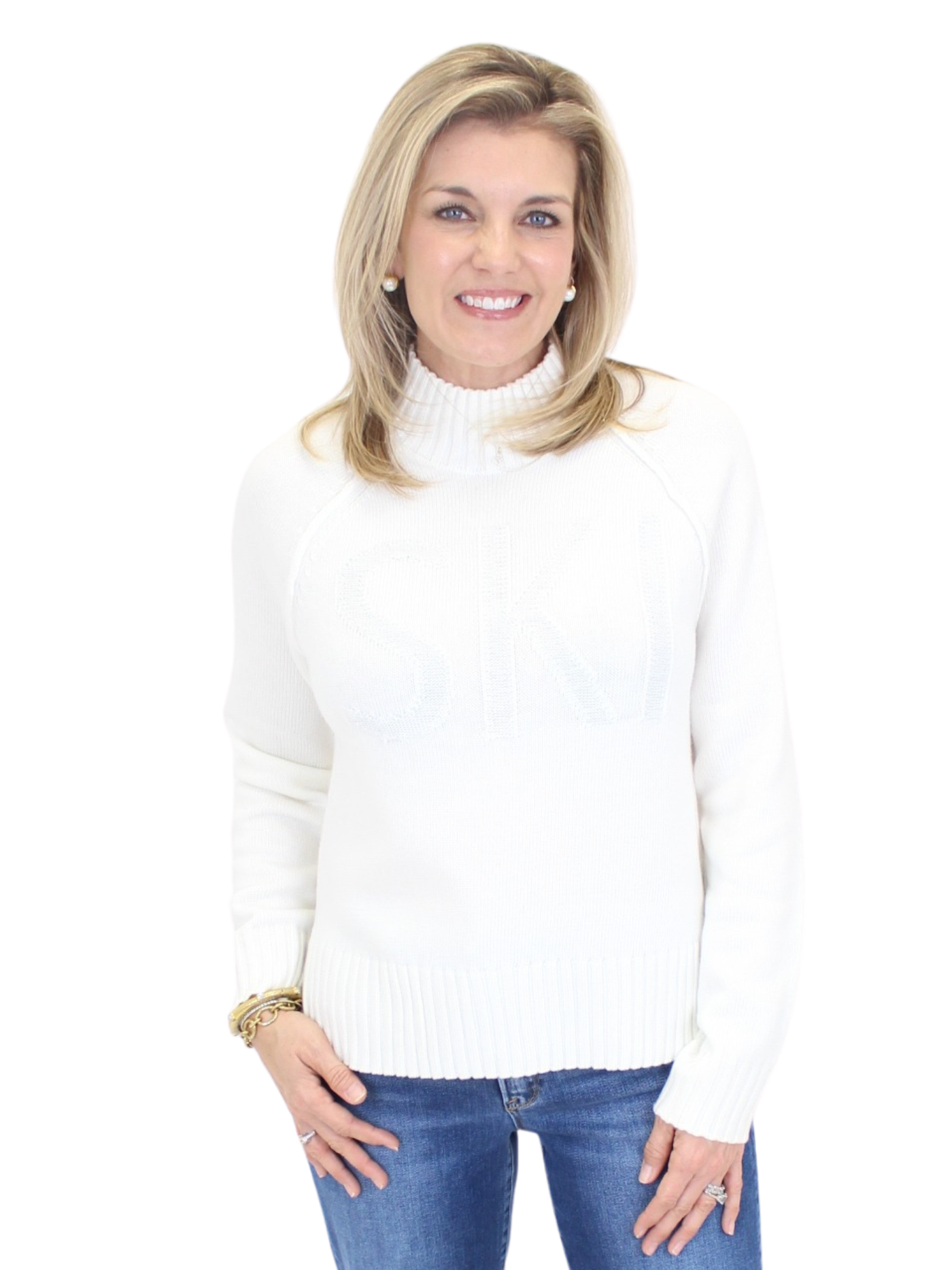Charlie B Alpine SKI Sweater - Cream