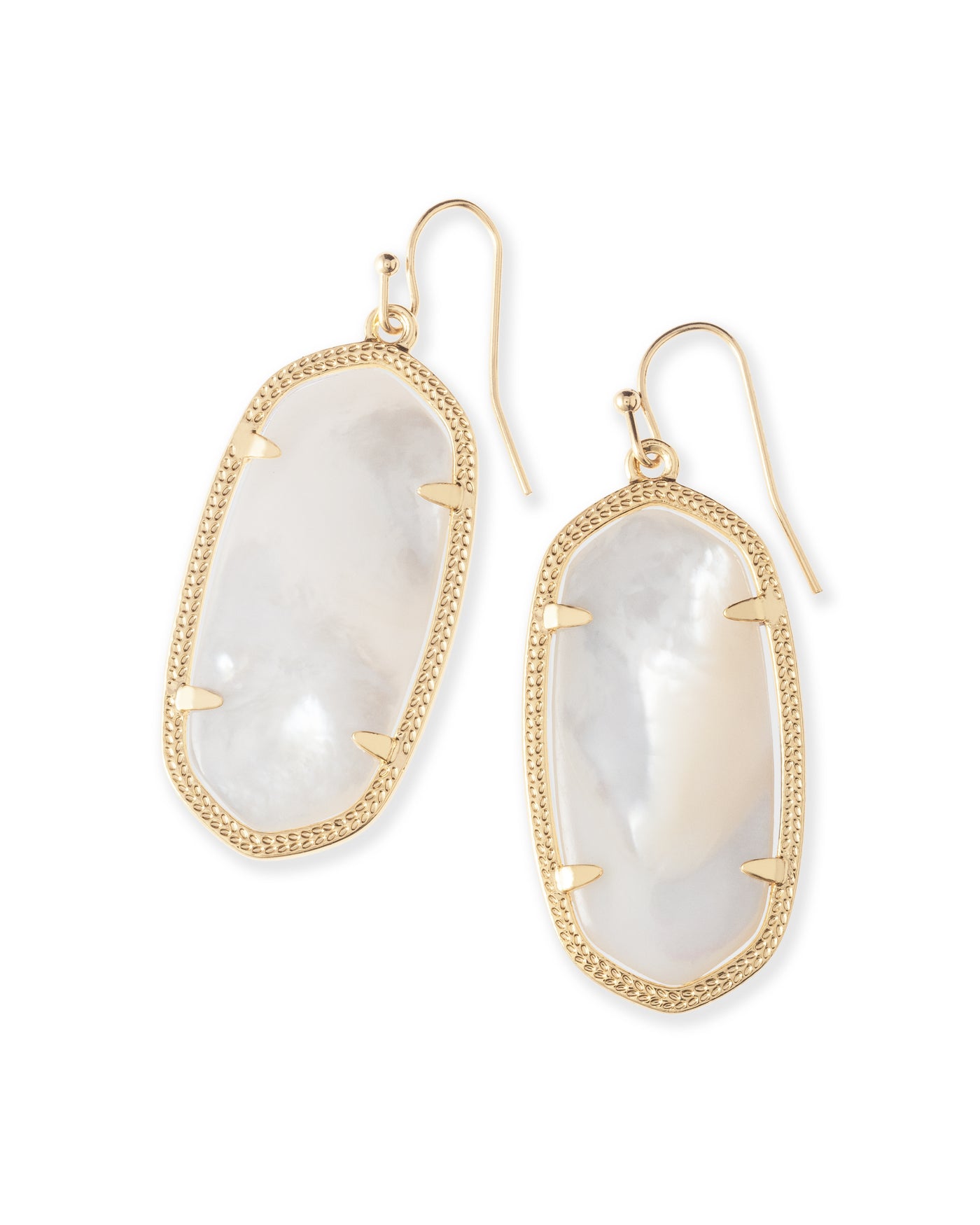 Elle Gold Drop Earrings in Ivory Mother-of-Pearl | Kendra Scott Media 1 of 1