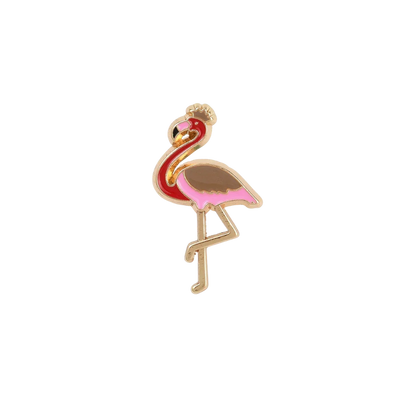 Transparent Gold Flamingo Fiesta Pin