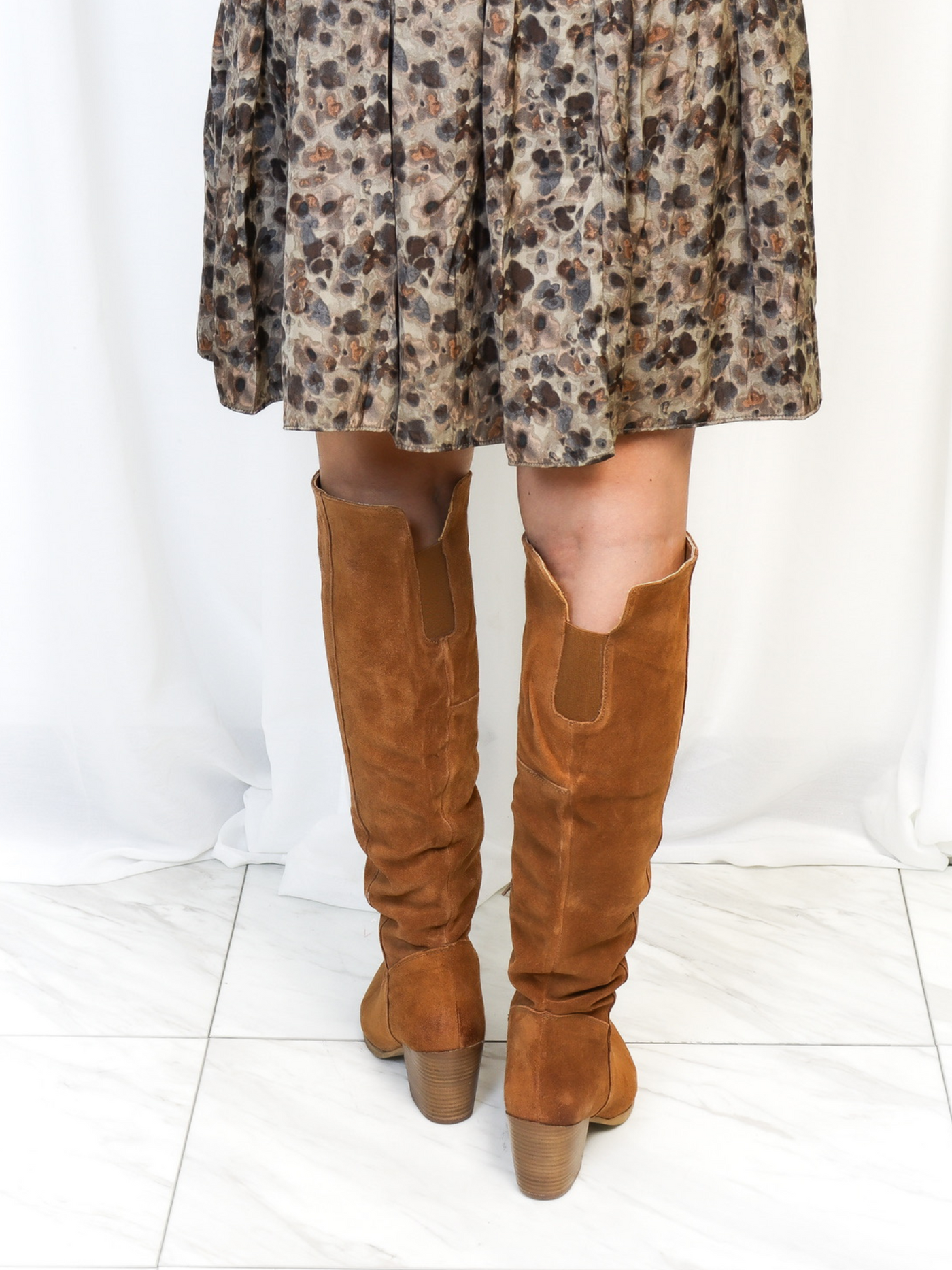 Diba True Full Suede Knee-High Boots back view.
