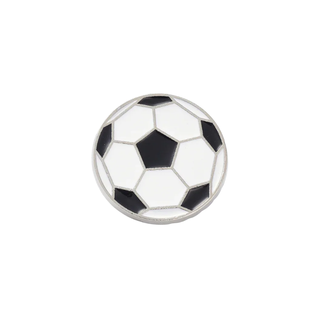 Silver Goal Getter Soccer Pin transparent