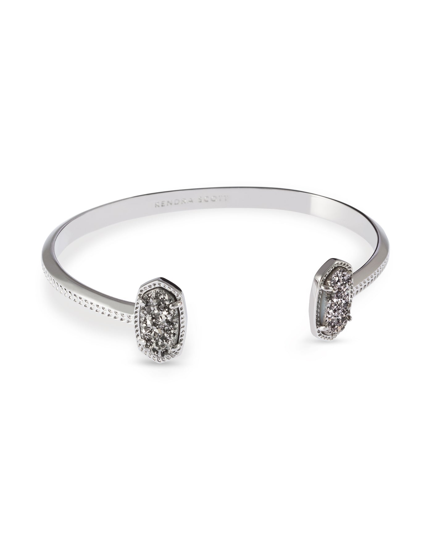 Elton Silver Cuff Bracelet in Platinum Drusy | Kendra Scott