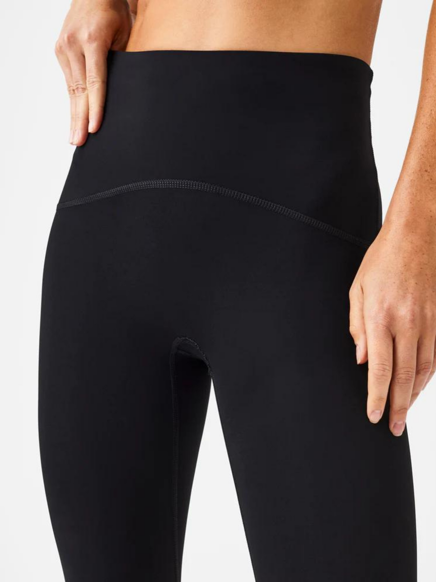 Spanx Booty Boost Leggings up close front view.