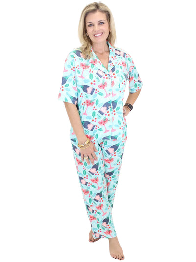 Christmas pajamas front view.