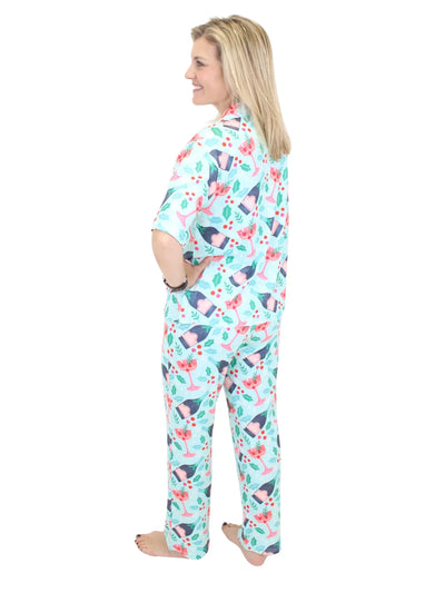 Christmas pajamas back view.