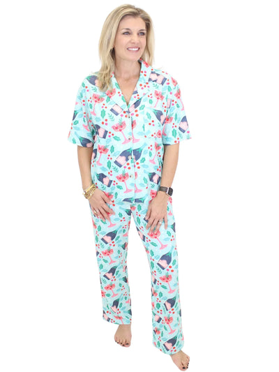 Christmas pajamas back view.