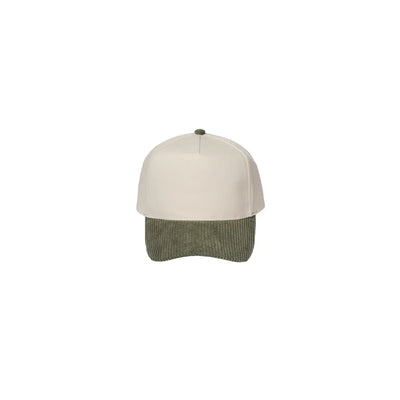 CB Hat Bar - Olive Corduroy Brim Baseball Cap