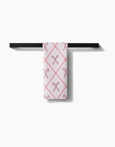 Geometry Tea Towel - Festive Candy Canes