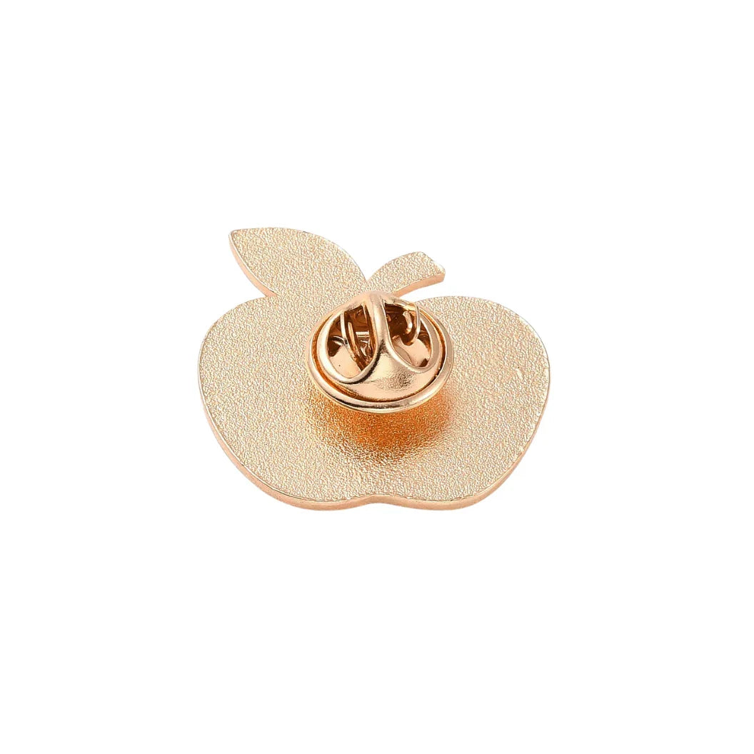 Gold Teacher Apple Pin