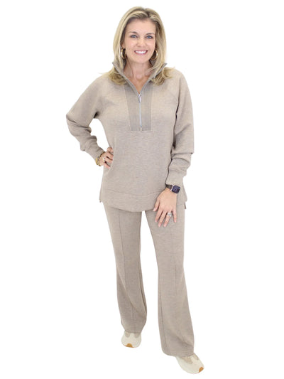 Spanx AE Half-Zip Tunic - Birch