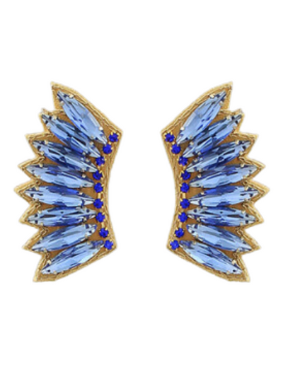 Sapphire Marquise Wing Earrings