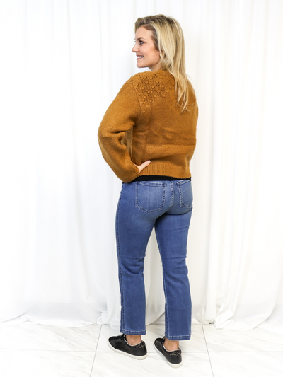 Spanx Kick Flare Jeans back view.