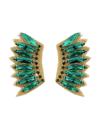 Emerald Marquise Wing Earrings