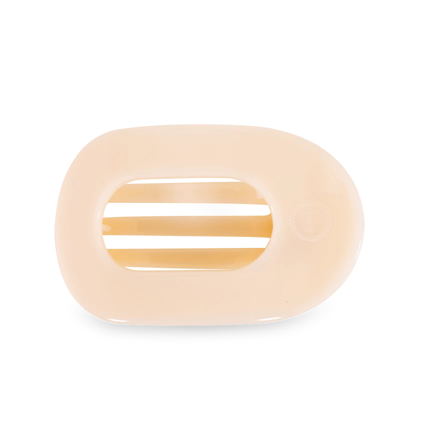 Teleties Flat Round Large Hair Clip - Almond Beige