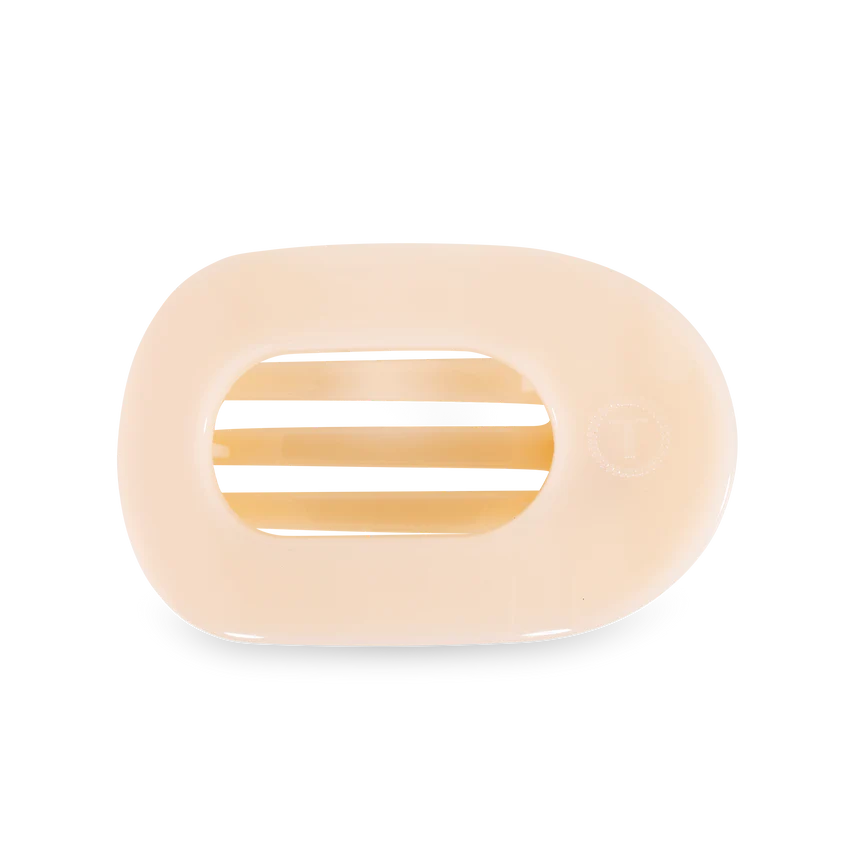 Teleties Flat Round Medium Hair Clip - Almond Beige