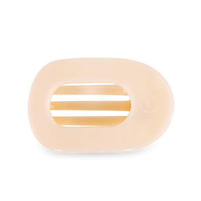 Teleties Flat Round Medium Hair Clip - Almond Beige