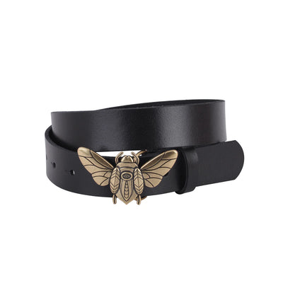 Black Bee Leather Belt