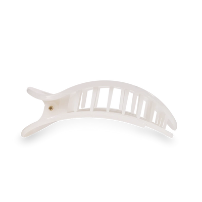 Teleties Flat Round Large Hair Clip - Coconut White