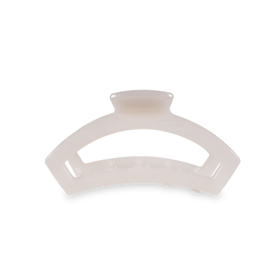 Teleties Open Small Hair Clip - Coconut White