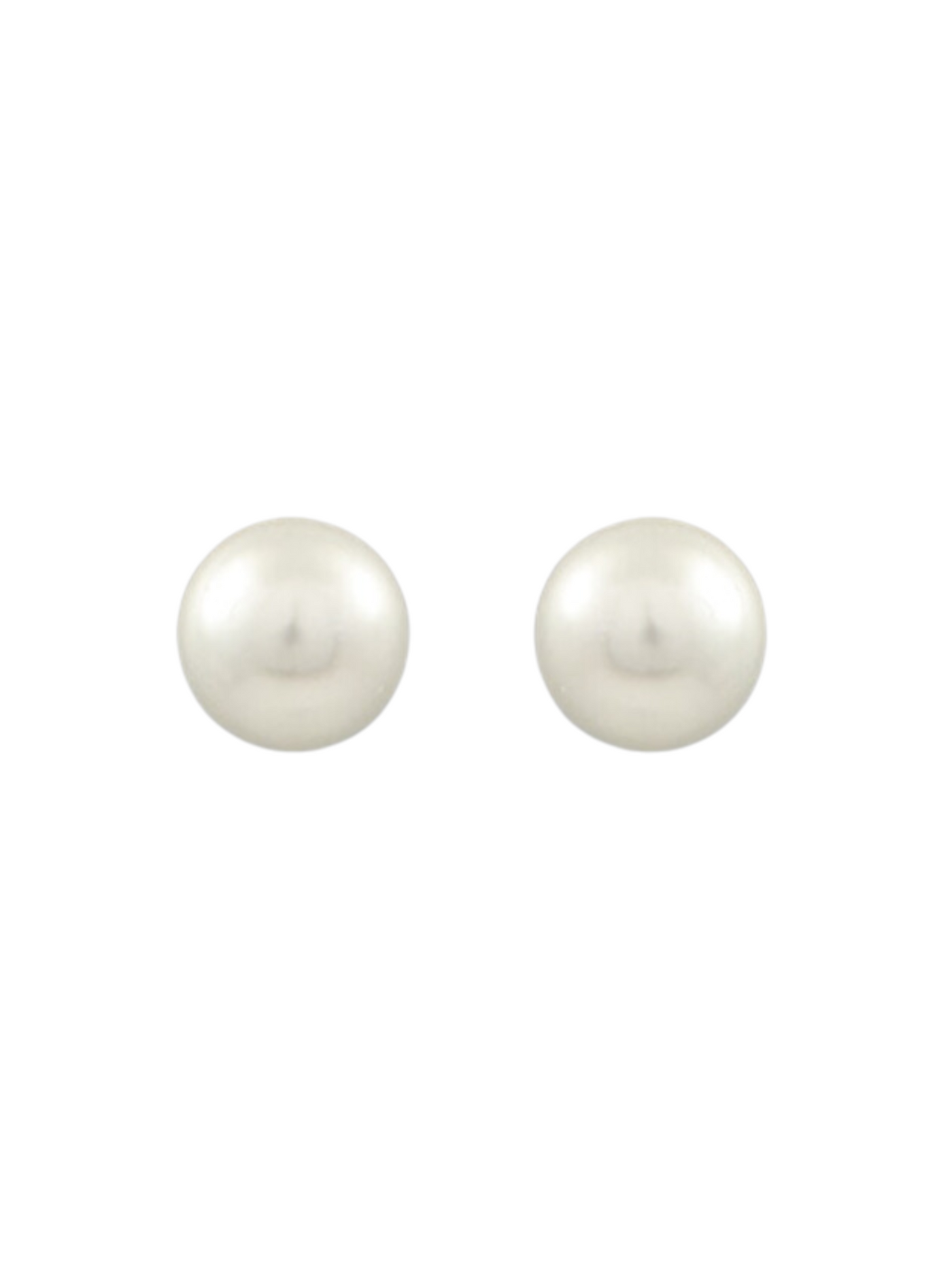 18mm Pearl Stud Earrings on white background.