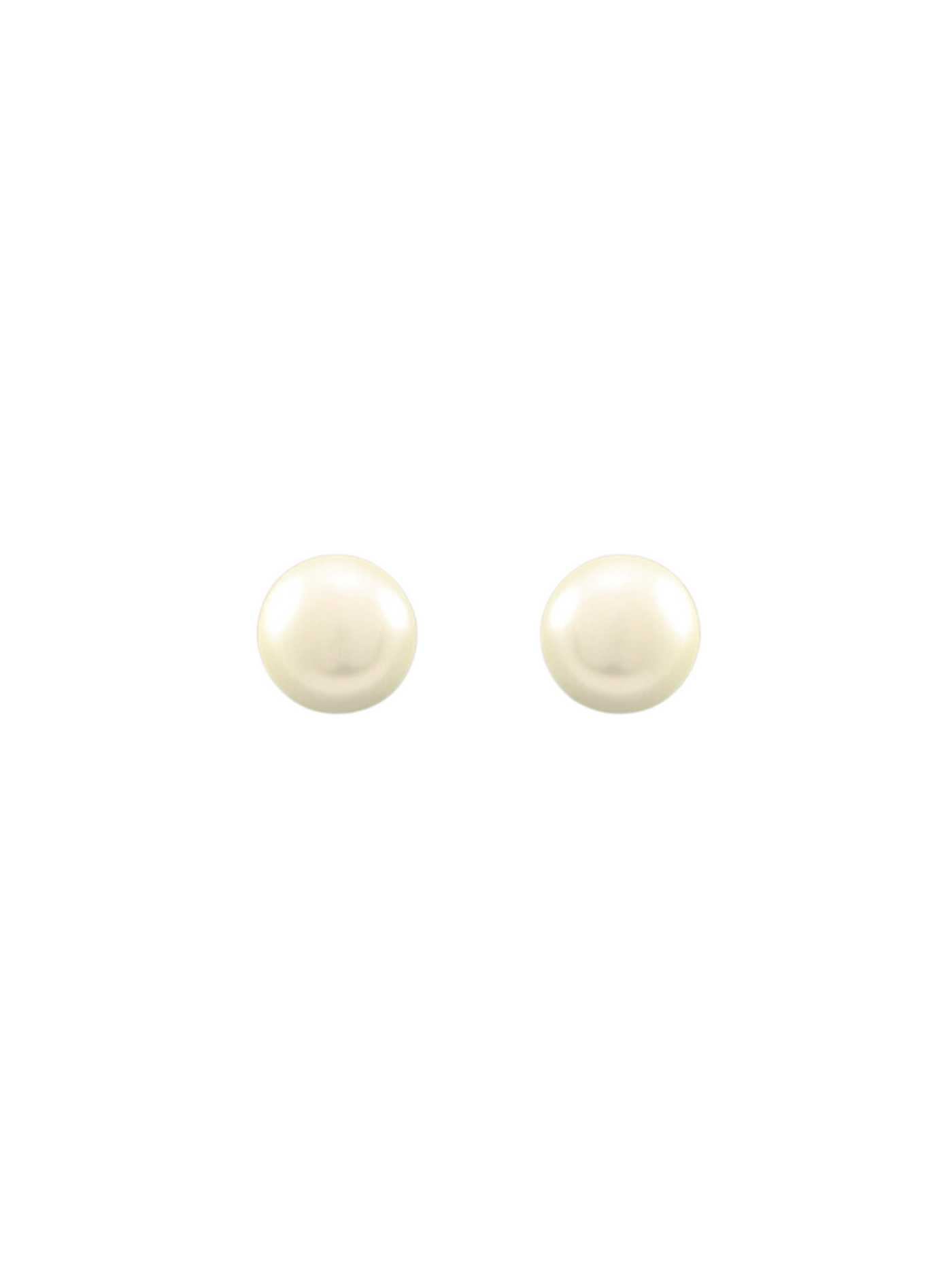 10mm Flat Back Pearl Stud Earrings on white background.