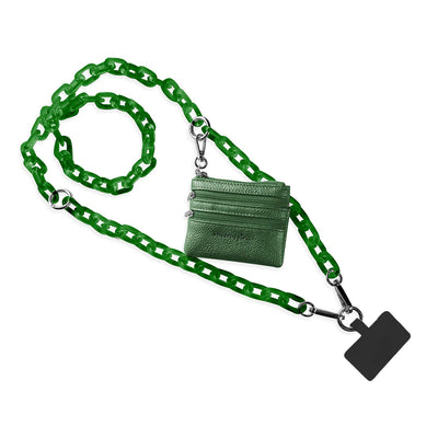 Green Chain with Green Pouch