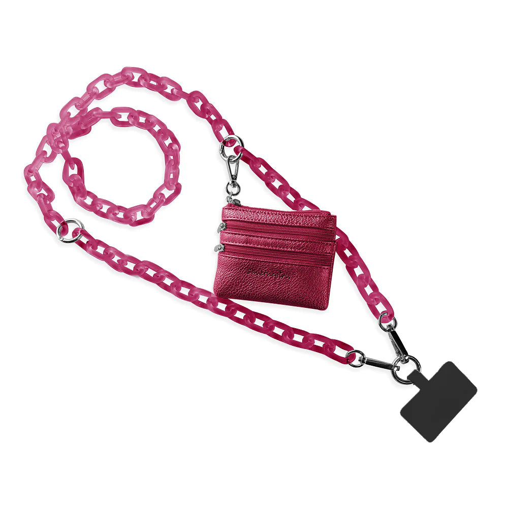 Hot Pink Chain with Pink Pouch
