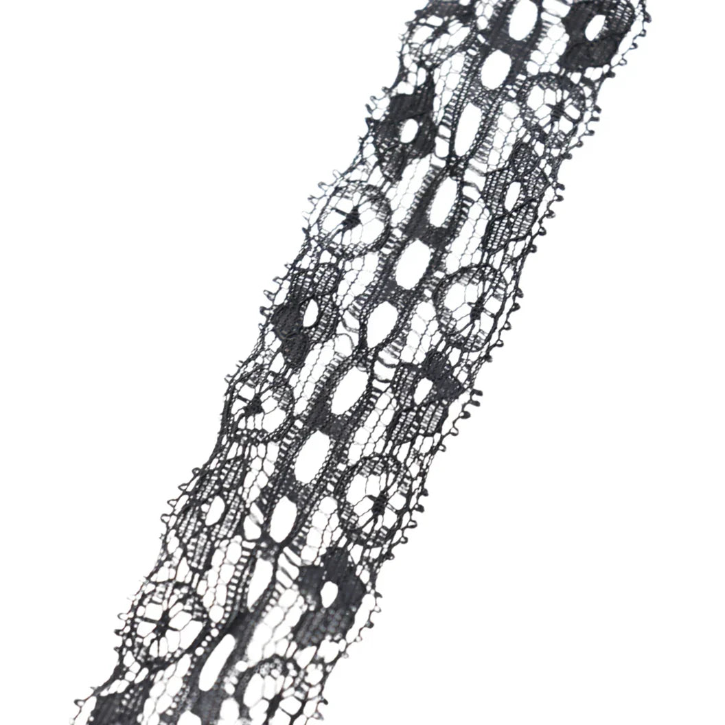 Up close view of the Black Lacey Shoe Laces