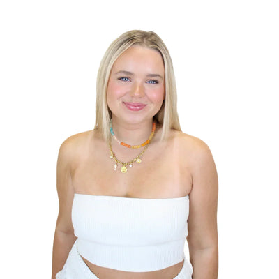 Tropical Tide Beaded Necklace