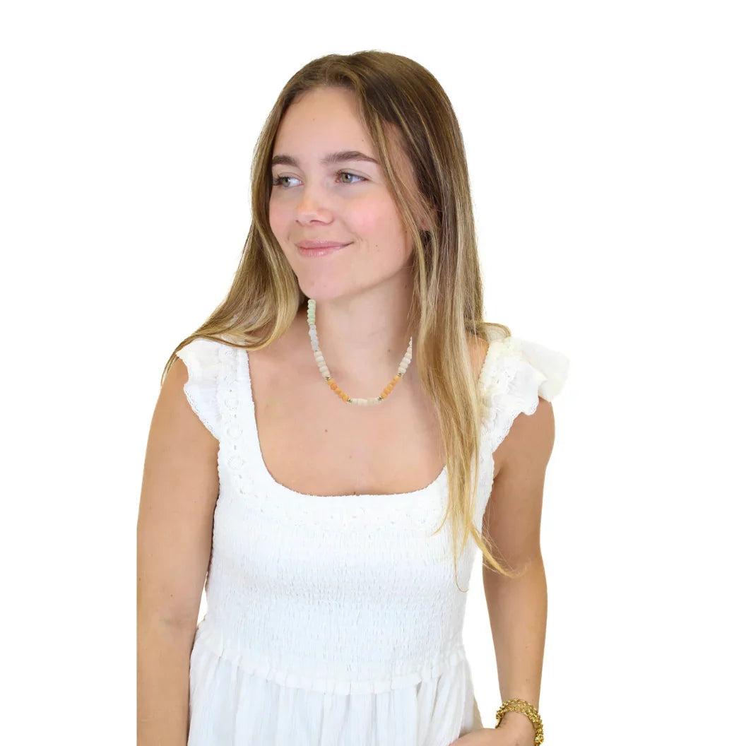 Mimosa by the Sea Beaded Necklace