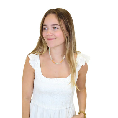 Mimosa by the Sea Beaded Necklace