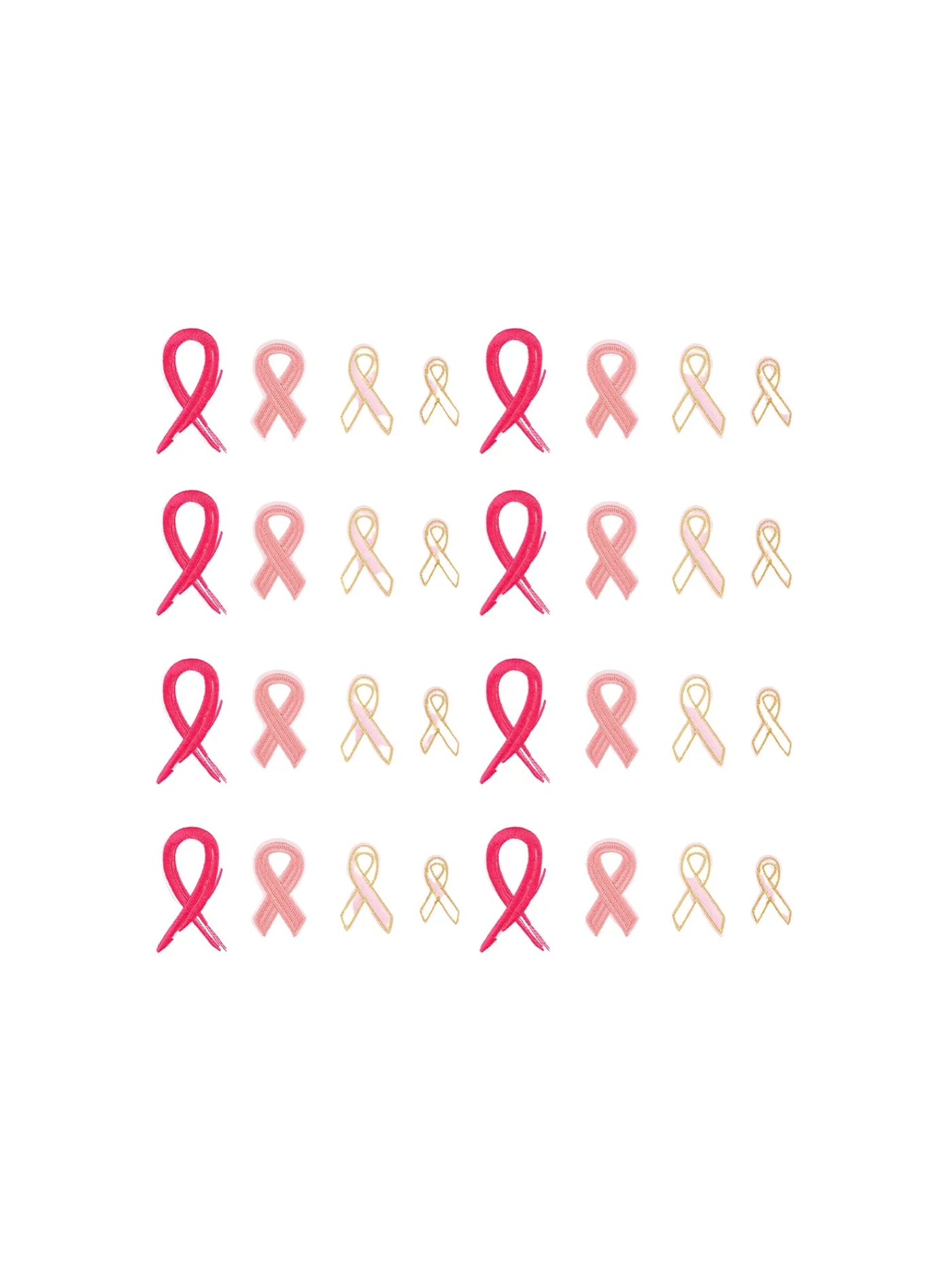 Front view of the Breast Cancer Awareness Ribbon Patches | Assorted