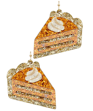 Glitter Pumpkin Pie Earrings