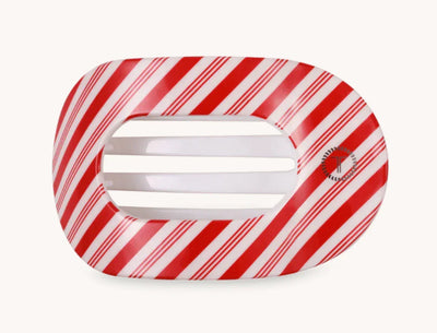Teleties Flat Round Medium Hair Clip - Candy Cane Crush