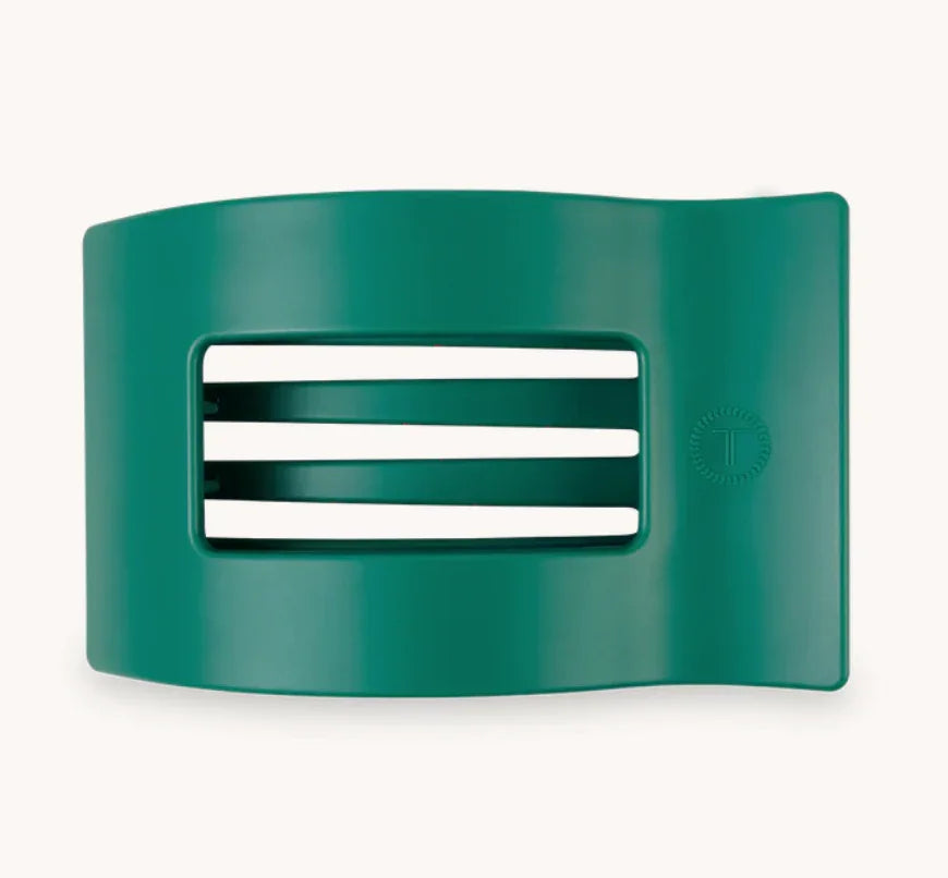 Teleties Medium Flat Rectangle Hair Clip - Fir Real