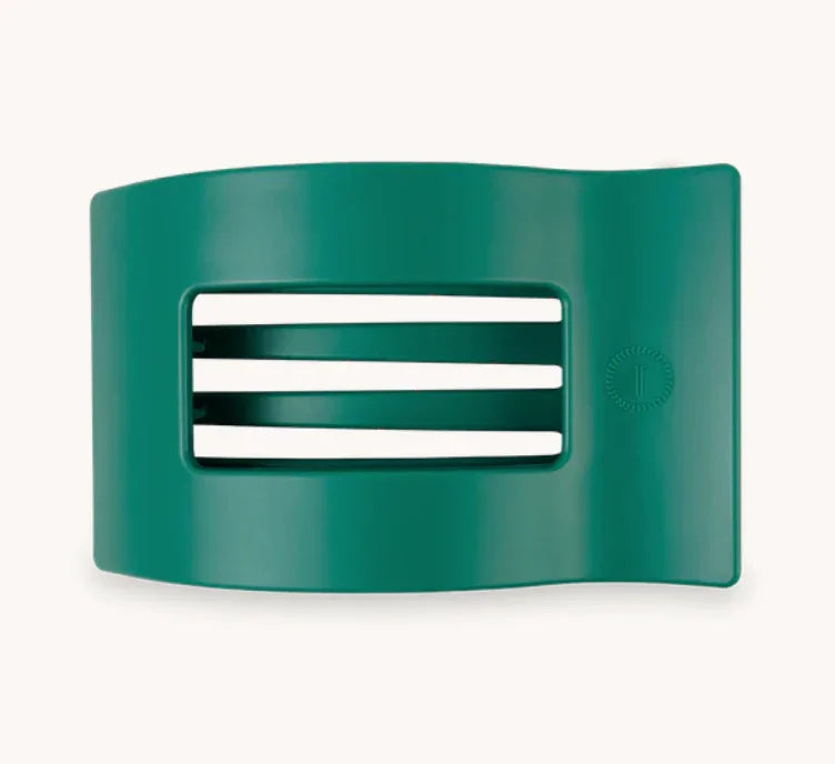 Teleties Small Flat Rectangle Clip - Fir Real