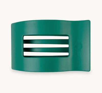 Teleties Small Flat Rectangle Clip - Fir Real