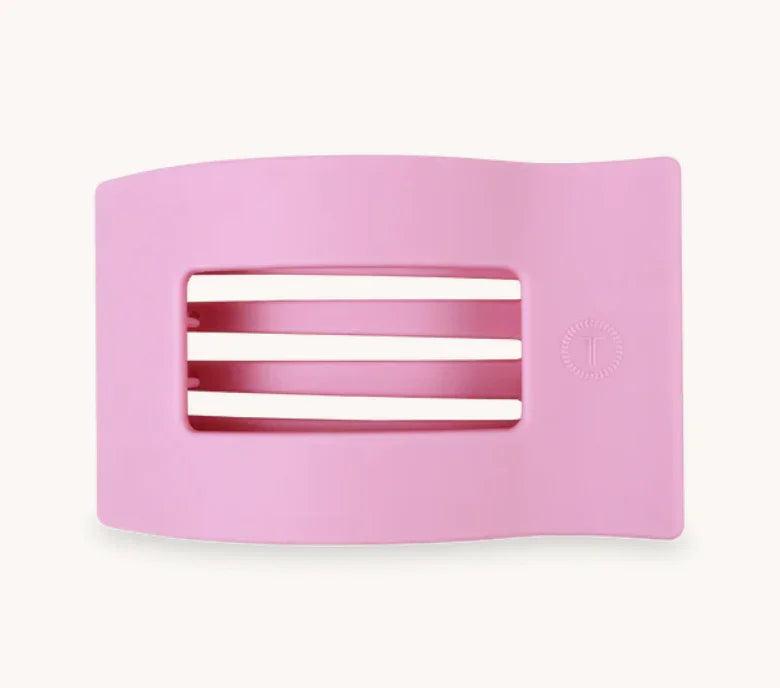 Teleties Small Flat Rectangle Clip - Merry Pinkmas
