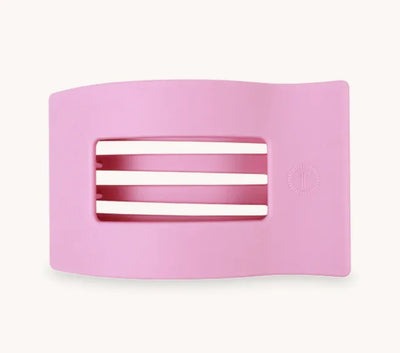 Teleties Small Flat Rectangle Clip - Merry Pinkmas