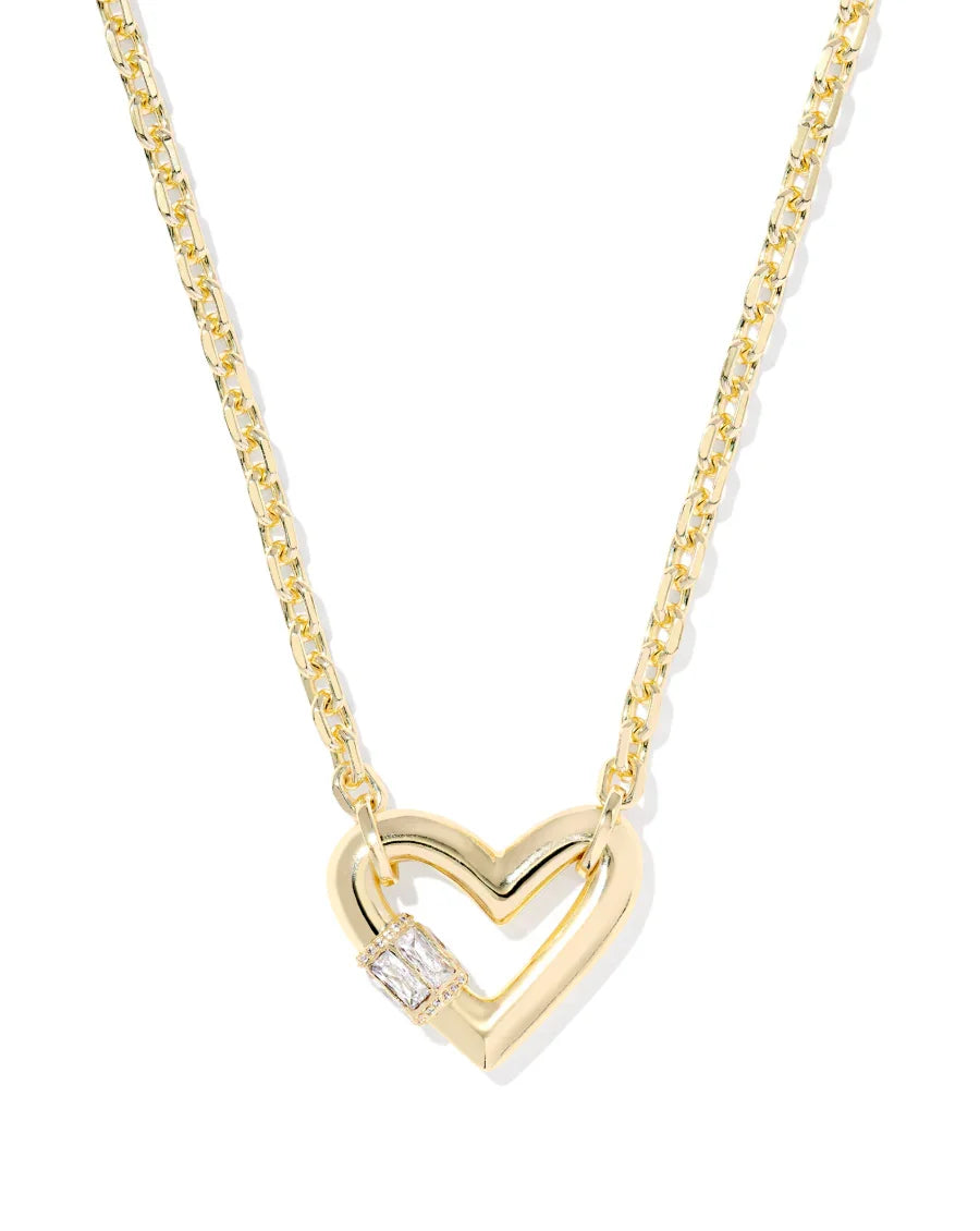 Kendra Scott Emery Heart Gold Short Pendant Necklace