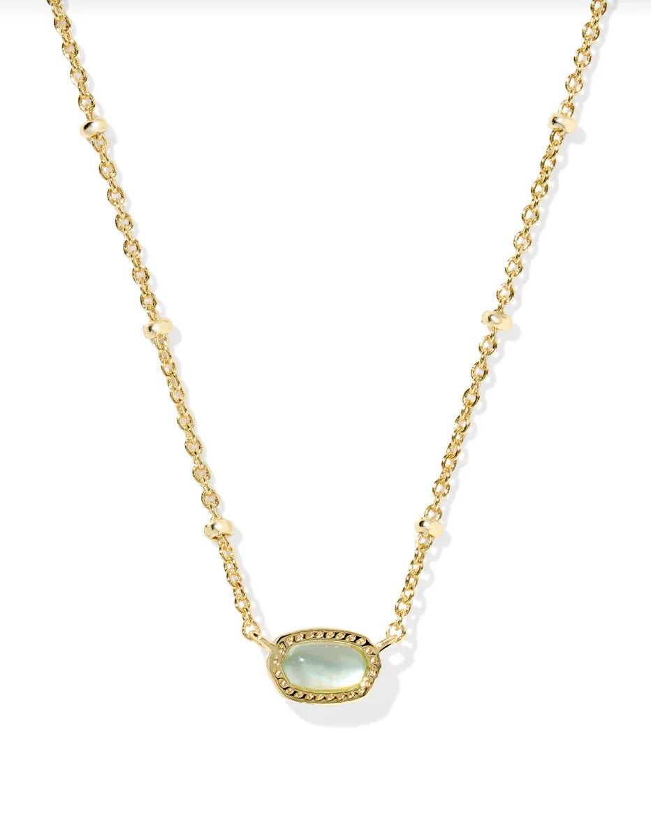 Kendra Scott Mini Elisa Satellite Necklace in Light Blue Illusion