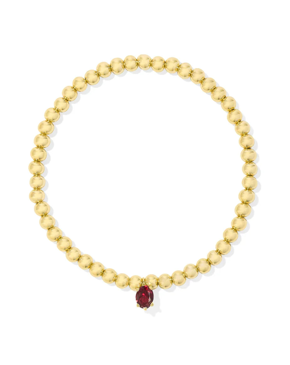 Kendra Scott Cailin Stretch Bracelet Red Crystal