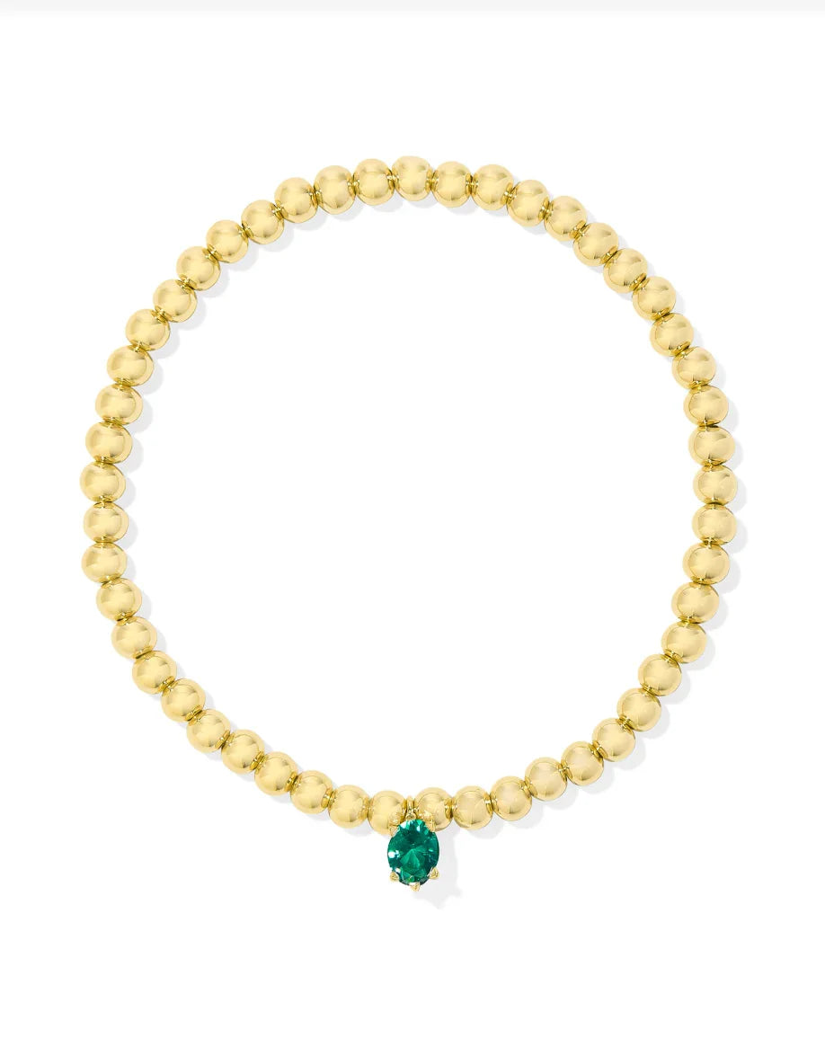 Kendra Scott Cailin Stretch Bracelet Green Crystal