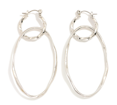 Hoop & Oval Drop Earrings
